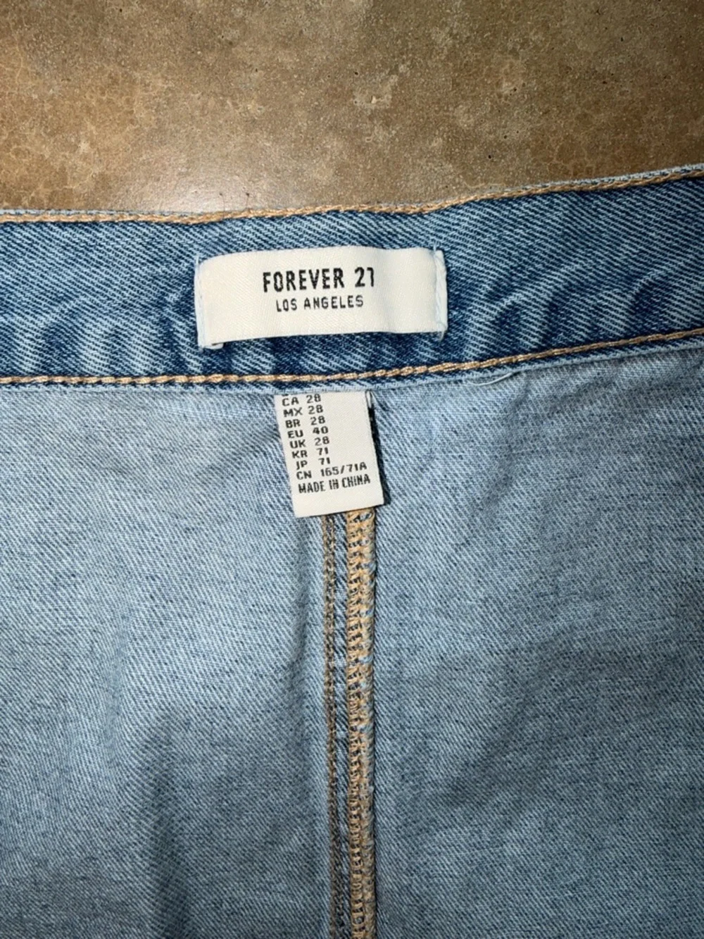 Button Front Denim Mini Skirt - Size 28 - Picture 6 of 8